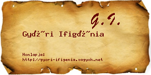 Győri Ifigénia névjegykártya